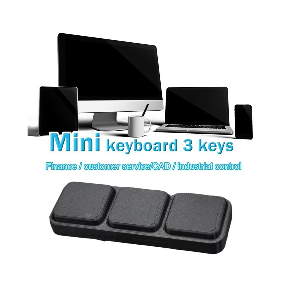 Oversized 3 Keys Custom Keyboard Copy Paste Cut Shortcut Keys Programming Macro Button Keypad For Programmer 4712044198693