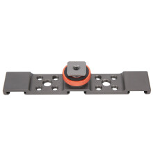 3-in-1 Hot Shoe-adapter, verlengstuk, beugel, standaard, compatibel met camera en mobiele telefoon, zwart/zilver