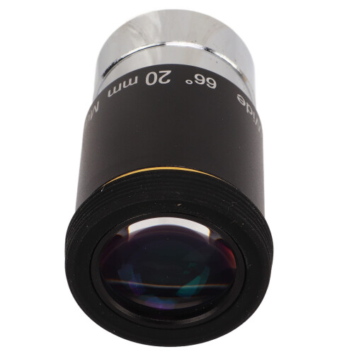 Ocular de telescópio de 1,25 polegadas com distância focal de 20 mm e ângulo amplo de 66 graus, compatível com observação de paisagens. 2