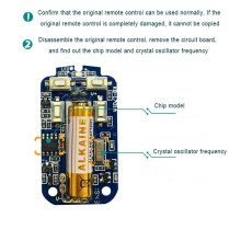 2X 433Mhz Wireless Copy Remote Control RF Copying Controller Garage Door Clone Code Transmitter Duplicator Key