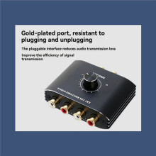 2 Way RCA Stereo Audio Switcher Bi-Directional with Volume Knob 2x1 / 1x2 RL RCA Stereo Audio Audio Splitter