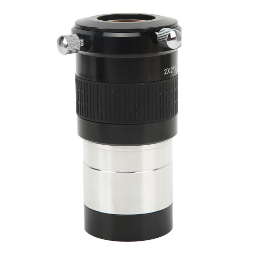 Lente Barlow 2x de 2 polegadas para telescópio astronômico com anel adaptador de 2 polegadas para 1,25 polegadas. 2