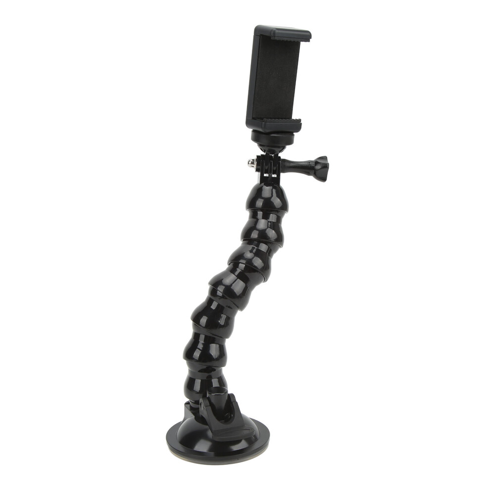 Flexible Gooseneck Extension Suction Cup Car Mount Holder With Phone Holder Compatible With Action Camera White 3110684252767