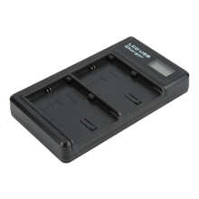 LCD-dubbele USB-oplader met Type-C-interface, compatibel met de acculader van de LPE6-camera.