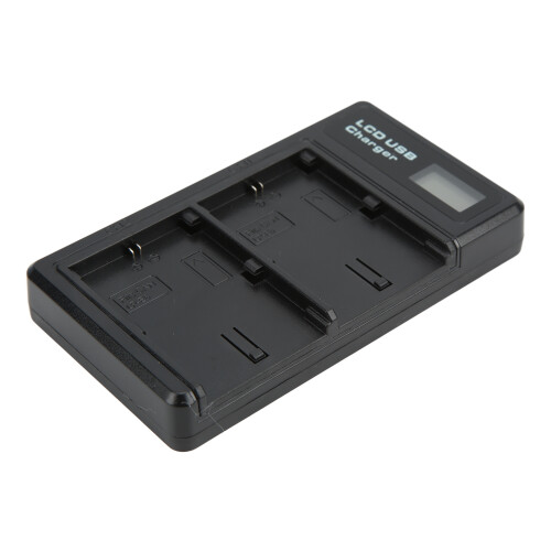 LCD-dubbele USB-oplader met Type-C-interface, compatibel met de acculader van de LPE6-camera.