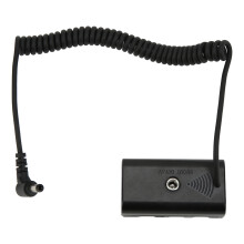 Half-gedecodeerde DC naar NPF550 dummy-batterij DC-voedingsadapter compatibel met fotografielampen en monitoren