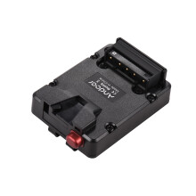 Andoer Mini Nano V-lock Batterijhouder met U-vormige ophangbeugel, compatibel met Mini V-mount batterijen