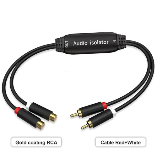 2 CH for RCA Ground Loop Noise Isolator - Stereo Hum Suppressor,Anti-Interference Filter for Car/Home Audio Systems 1