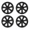 4 Pcs Model Y 19in Matte Black Wheel Hub Cap 2