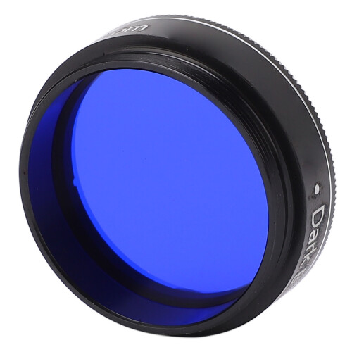 Filtro para ocular de telescópio em vidro óptico azul escuro, compatível com oculares de 1,25 polegadas. 2