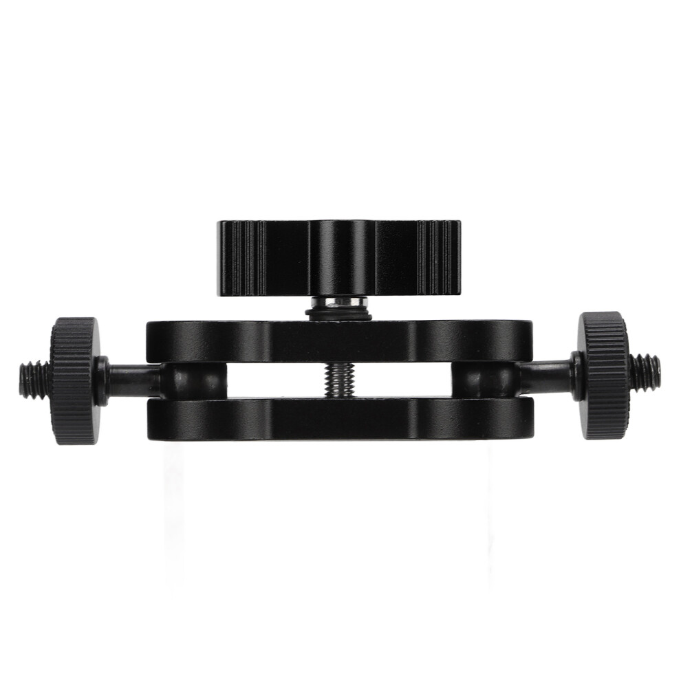 Universal Double Ball Head Mount Adapter Arm With 1/4In Screw Expanded Connection Bracketblack 3570629461614