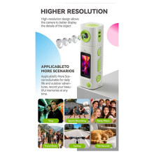 Caméra D'Action Numérique 2K, Porte-Clés Caméra, Caméscope Rétro Portable de Poche, Rouge