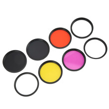 52mm UV CPL ND8 16 Duiklensfilterset (rood, geel, paars, starlight) compatibel met HERO 9 10 sportcamera