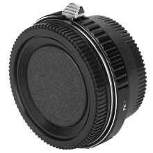 PKNIK-adapterring met de juiste lens, compatibel met Pentax PK-vattinglenzen en Nikon F-vattingcamera's.
