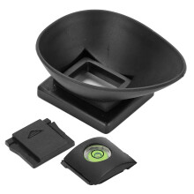 Ocular de goma de 22 mm para visor con tapa superior para zapata fría y nivel de burbuja, compatible con cámaras 5D2, 5D y 6D.