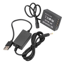 NP-W126 Dummy-batterij DC-koppeling voedingsadapter met USB-kabel, compatibel met Fujifilm XT2 XT3 XT20 XH1 XT20 X100F
