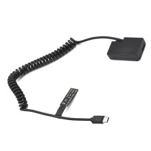 Dummy-batterij met USB-C-poort, stabiele voedingadapter, vervangende dummy-batterij voor camera's, compatibel met 77D, 200D, 800D, 750D en 760D.