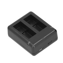 Dual-Port-Akkuladegerät mit zwei Kanälen, kompatibel mit Hero 9 und 10 Motion Kamerazubehör