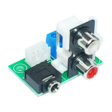 Audio Input Output Adapter Board 3.5 mm Earphone Jack Audio Socket and RCA to 2.54 mm 3pin PCB Adapter Board No Cable
