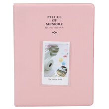 Universeel fotoalbum van 3 inch met 128 vakjes, PVC-visitekaartjeshouder, compatibel met Polaroid Mini, roze.