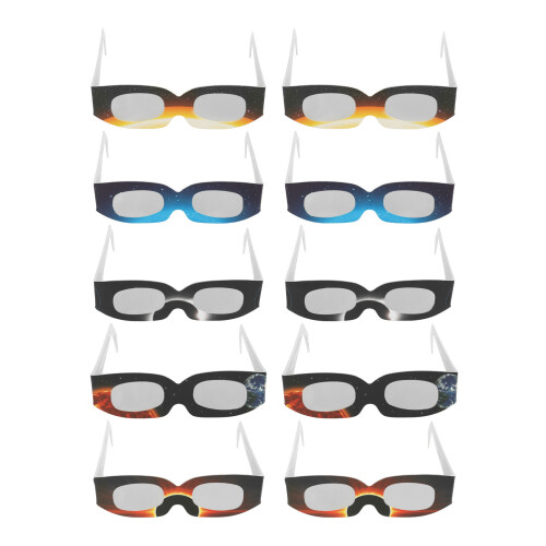 10 Óculos de Proteção Solar para Eclipse Solar - Proteção Ocular Contra a Luz Solar Direta 1