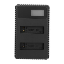 Tragbares Kamera-Akkuladegerät kompatibel mit AHDBT-401 USB-Kamera-Doppelladegerät mit LCD-Display