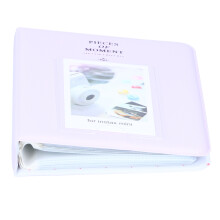 Mini-fotoalbum van PVC met 64 vakjes (7,6 cm), compatibel met Fujifilm Instax mini 9, lichtpaars.