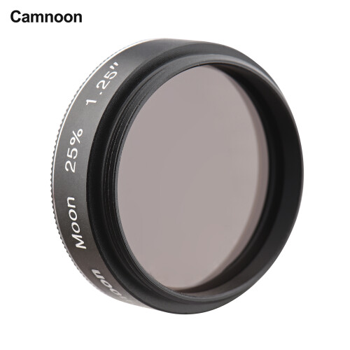 Filtro lunar Camnoon de 1,25 polegadas com 25% de transmitância, compatível com oculares de telescópios astronômicos. 2