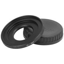 CN1 Objektivadapterring mit Rückdeckel, kompatibel mit C-Mount-Objektiven, kompatibel mit Nikon J1/J2/J3/J4/J5/V1/V2/V3