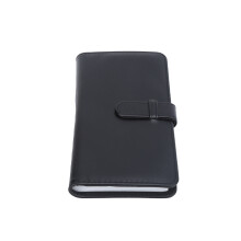 Universele fotoalbum- en kaarthouder van PU met 80 vakjes, compatibel met Polaroid/Square SQ1/SQ20/SQ10/SQ6/SP‑3, zwart.
