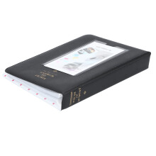 Mini fotoalbum met 64 vakjes (3 inch) voor foto's, compatibel met Fujifilm Instax mini 9 (zwart).