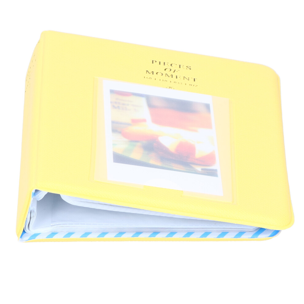 64 Pockets 3In Photo Storage Case Pvc Mini Photo Album Compatible With Fujifilm Instax Mini 9Grapefruit Yellow 3514768318989