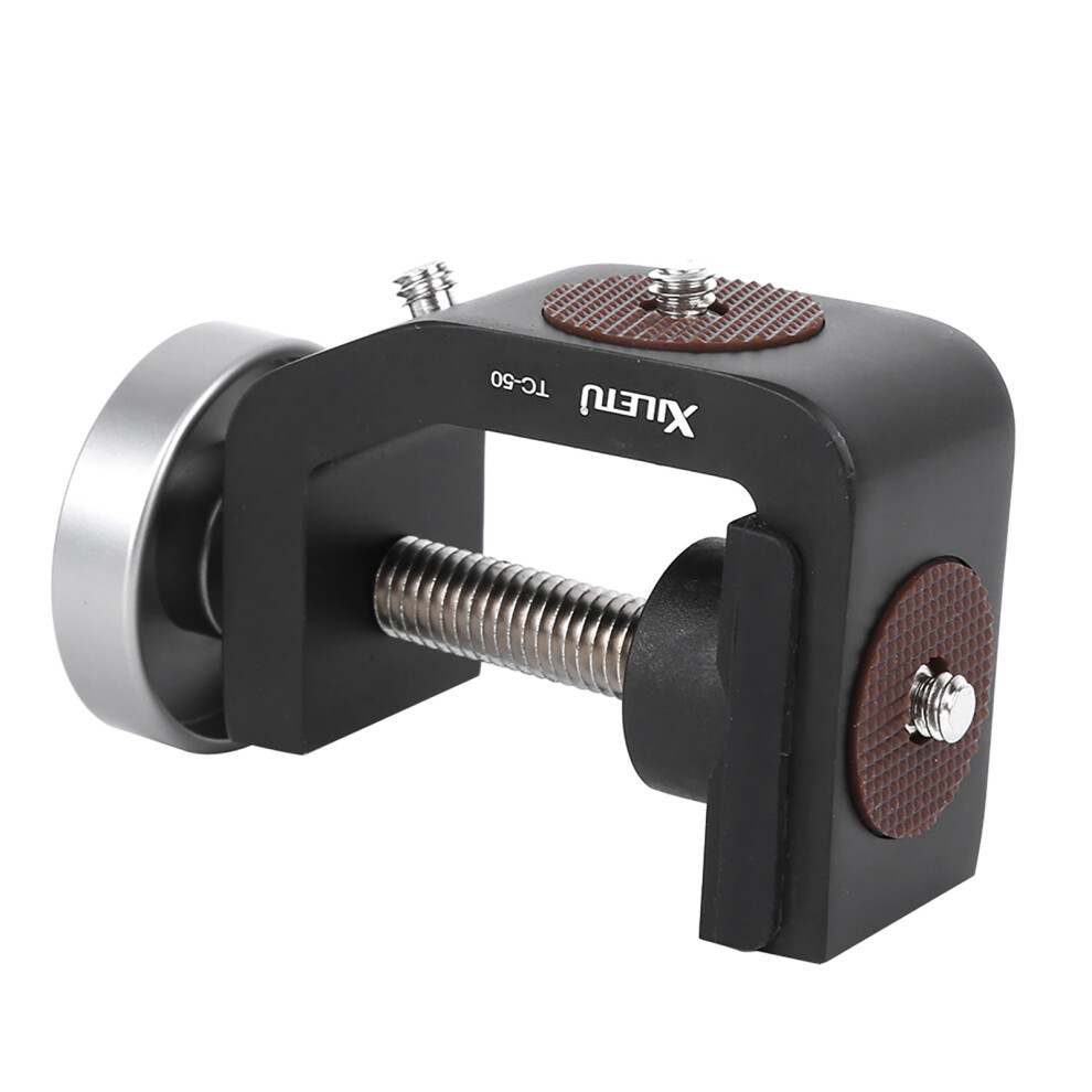 Xiletu Tc-50 Aluminium Alloy Universal 1/4 Inch Screw Interface C Clamp Photography Stable Clip Compatible With Photographic Equipment Black 3409676727025