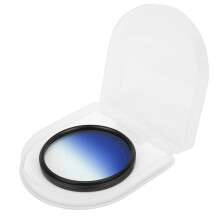 JuneStar 67mm SLR Lens Gradient Filter Compatible With Canon/Nikon/Sony/Olympus/Fuji Camera LensesGradient Blue