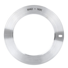 Fikaz M42-NIK lensadapterring van aluminiumlegering, compatibel met M42-lenzen en Nikon D3000/D300s/D3100/D3200 camera's.