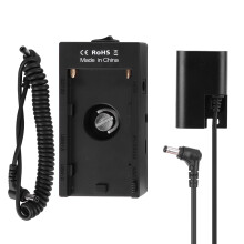 Volledig gecodeerde LP-E6 dummy-batterijpakket-koppelingadapter, compatibel met Canon 7D, 7D2, 90D, 80D, 70D en 5dSR camera's