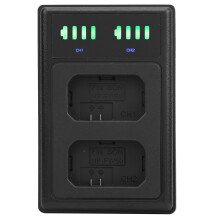Oplaadstation met dubbele snellaadhub, Micro Type-C LCD-display, compatibel met ENFW50-camerabatterij