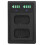 Base de carregamento com hub de carregamento rápido duplo Micro Type-C e visor LCD, compatível com a bateria de câmera ENFW50. 1