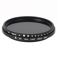 Filtro de lente Junestar ND de densidade neutra ND2.400 ajustável compatível com lentes de câmeras SLr e mirrorless (49 mm)