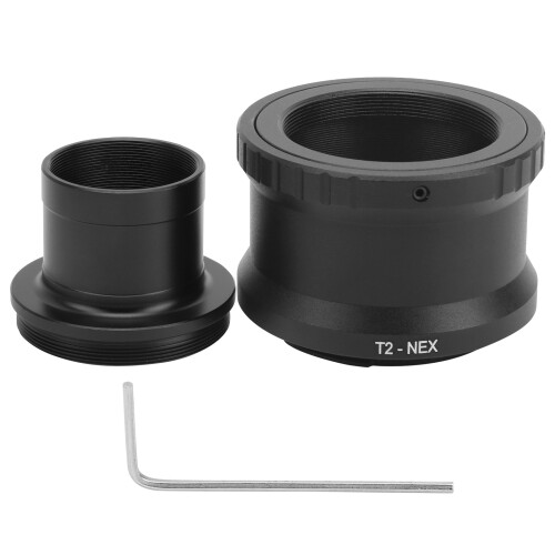 Adaptador de anel de montagem T para telescópio astronômico de 1,25 polegadas, compatível com câmeras mirrorless de montagem E. 1