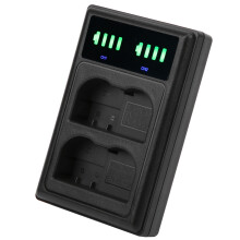 Micro/TypeC Dual Port Camera Dubbel scherm Dubbel docklader Compatibel met ENEL15/EL15A-batterij