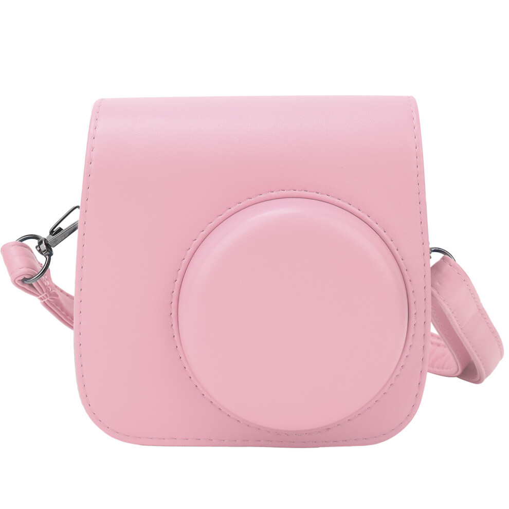 Pu Leather Portable Single Shoulder Camera Case Protective Pouch Cover Bag Compatible With Fujifilm Instax Mini8/8+/9( ) Light/Pink 3837132763438