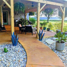 2X Tequila Scultura Rustica Pianta di Agave In Metallo Decorazioni per La Casa Ornamenti da Giardino In Agave In Metallo Dipinti A Mano Rustici per