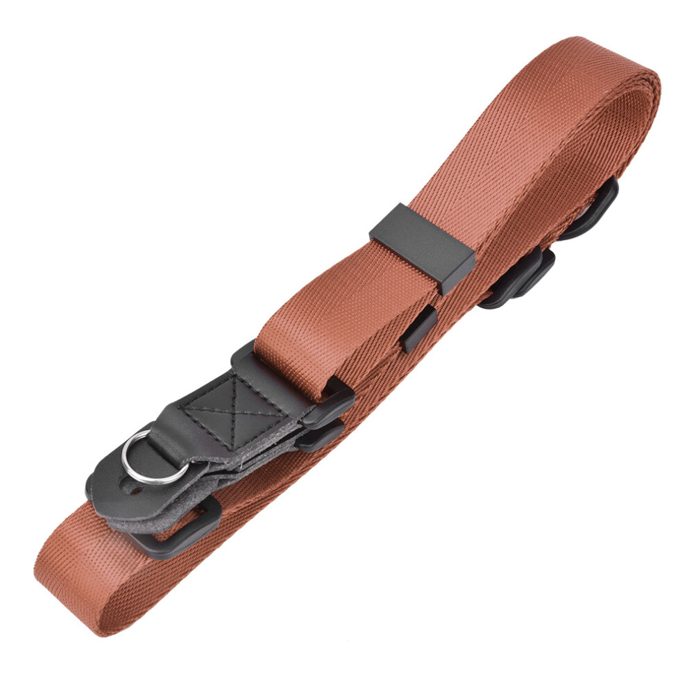 Universal Nylon Quick Adjustable Camera Neck Shoulder Carrying Sling Strap Belt With Metal Ring Compatible With Dslr Mirrorless Instant Camerabrown 3455149910982