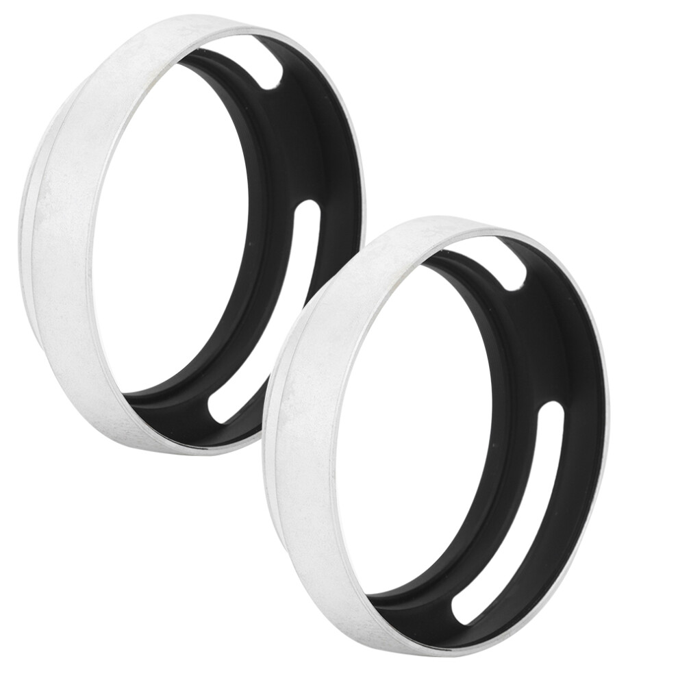 2Pieces Aluminium Alloy Hollow Out Lens Hood 58 Mm Compatible With Leica Camera Silver 3237518384309