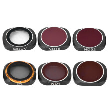 Kit de filtros de lente Sunnylife OP-FI369 com 6 peças (MCUV/CPL/ND4/ND8/ND16/ND32) compatível com a câmera OSMO POCKET.