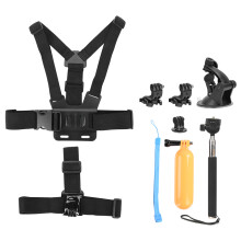 6-in-1 accessoirekit voor sportcamera's, compatibel met GoPro 6/5/4/3/2/1 actiecamera's.