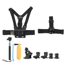 Kit de acessórios universais 6 em 1 para câmeras de ação, compatível com as câmeras esportivas GoPro Hero 7, 5 e 6.