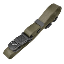 Nylon snel verstelbare camerariem met metalen ring voor spiegelreflexcamera's, systeemcamera's en instantcamera's, marinegroen