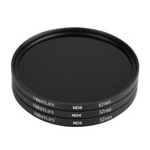 Conjunto de filtros VBESTLIFE UV CPL FLD ND2 ND4 ND8 com acessórios 52mm